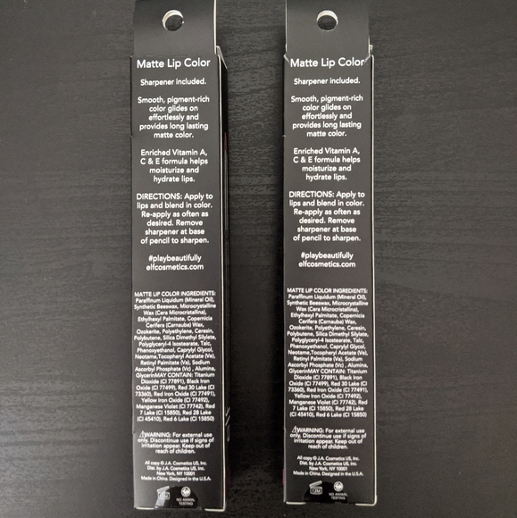 e.l.f. Cosmetics Lip Color Berry Sorbet 2 Pack - Picture 2 of 3